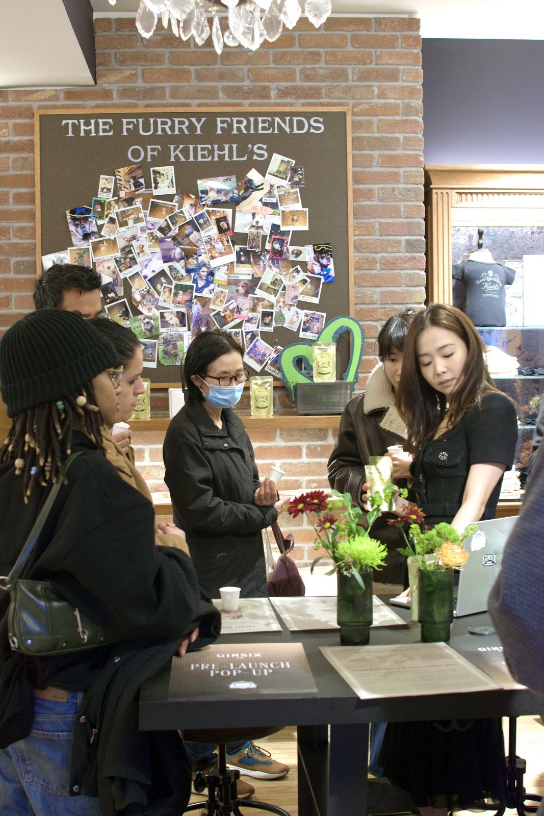 A full room at the GINSIX x Kiehl's activation